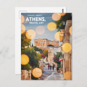 アテモダンネギリシャ旅行ヴィンテージ ポストカード (正面/裏面)