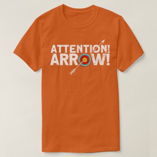 アテンションアーチャーボウアーチェリー Tシャツ (デザイン正面)