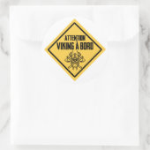アテンションバイキングアボルドステッカー ラウンドシール (バッグ)