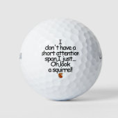 アテンションモダンスパンリス黒文字 ゴルフボール (正面)