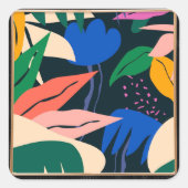 アテンション取得抽象芸術パターン スクエアシール (正面)