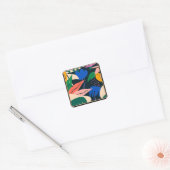 アテンション取得抽象芸術パターン スクエアシール (封筒)