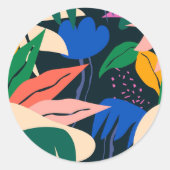 アテンション取得抽象芸術パターン ラウンドシール (正面)