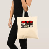 アテンション得メディケ連絡ーの私のおもしろい引用文 トートバッグ (正面(商品))