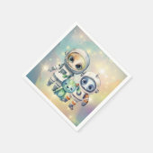 アテンション銀河間プレーン誕生日ナプキン スタンダードカクテルナプキン (角)