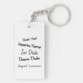 アテーナーライトの長方形Keychainによる失意の日 キーホルダー (裏面)