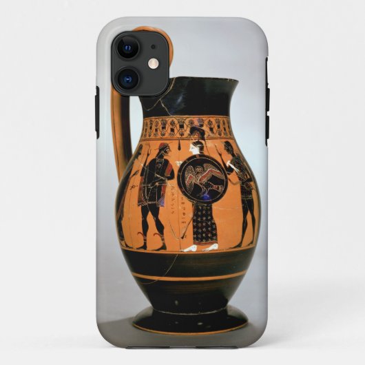 アテーナーConfrontiを描写するアチックの黒姿のolpe Case-Mate iPhoneケース (裏面)