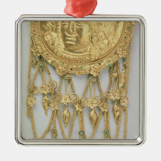 アテーナーParthenosの頭部が付いているペンダント メタルオーナメント (正面)