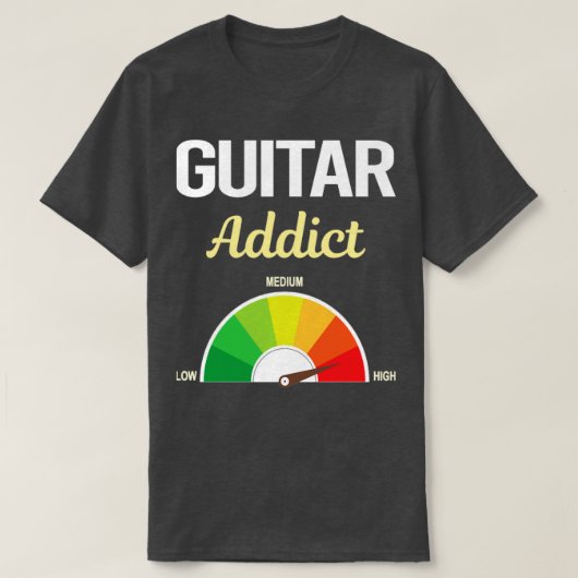 アディおもしろいクト・ギター・ギタリスト Tシャツ (デザイン正面)