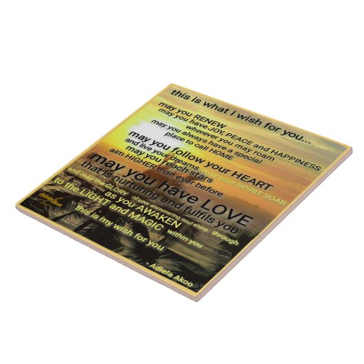 アディエラ・アコーの装飾タイルを願う タイル (側面)