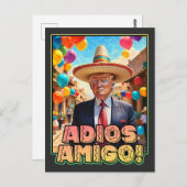 アディオスアミーゴ – ドナルドトランプさよならパーティー ポストカード (正面/裏面)