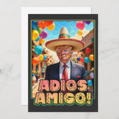 アディオスアミーゴ – ドナルドトランプさよならパーティー 招待状 (正面/裏面)