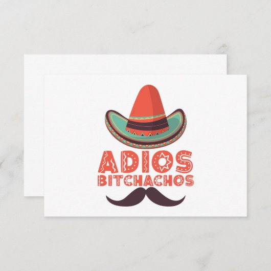 アディオスビチャチョスソンブレロレトロシンコデマヨ サンキューカード (正面/裏面)