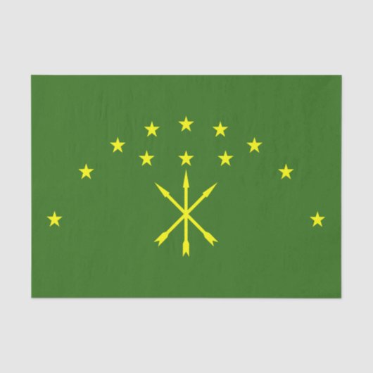アディゲヤ共和国の愛国的な旗 薄葉紙 (正面)