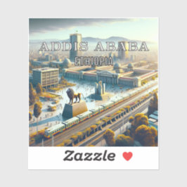 アディスアベバエチオピア3インチビニールステッカー シール