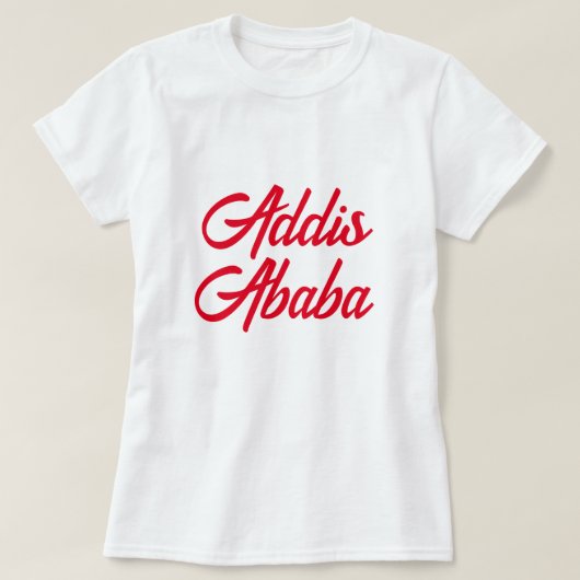 アディスアベバTシャツአዲስ አበባ ቲሸርት Tシャツ (デザイン正面)