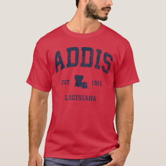 アディス ルイジアナ LA ヴィンテージ アスレチック ネイビー スポーツ デ Tシャツ