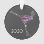 アディソンアパーソナライズされたイス姿スケート オーナメント (正面)