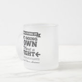 アディソンズ病、戦いなしに倒れない フロストグラスマグカップ (正面左)