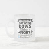 アディソンズ病、戦いなしに倒れない フロストグラスマグカップ (左)