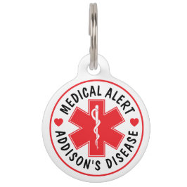 アディソン病ペット用医療アラートタグ - カスタム ペット　ネームタグ