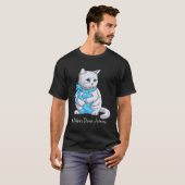 アディソン病啓発月間ライトブルーリボン Tシャツ (正面フル)