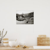 アディロンダックの古いミル, 1903.ヴィンテージ写真 ポスター (キッチン)