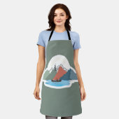 アディロンダックの四季 エプロン (着用した状態)