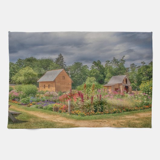 アディロンダックの庭園 キッチンタオル (横)