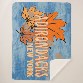 アディロンダックの秋の紅葉Bear Tr シェルパブランケット