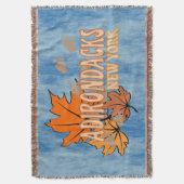 アディロンダックの秋の紅葉Bear Tr スローブランケット (正面縦)