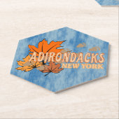 アディロンダックの秋の紅葉Bear Tr ペーパーコースター (アングル)