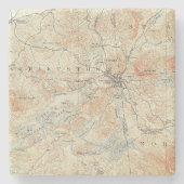 アディロンダックスのサラナク湖の村と地域 ストーンコースター (正面)