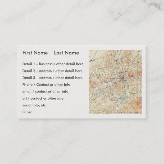 アディロンダックスのサラナク湖の村と地域 名刺 (正面)