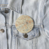 アディロンダックスのサラナク湖の村と地域 缶バッジ (インサイチュ)