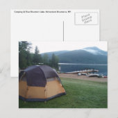 アディロンダックスのブルーマウンテンレイクでキャンプ ポストカード (正面/裏面)