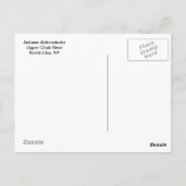 アディロンダックスアッパーチュブ川秋のシーン ポストカード (裏面)