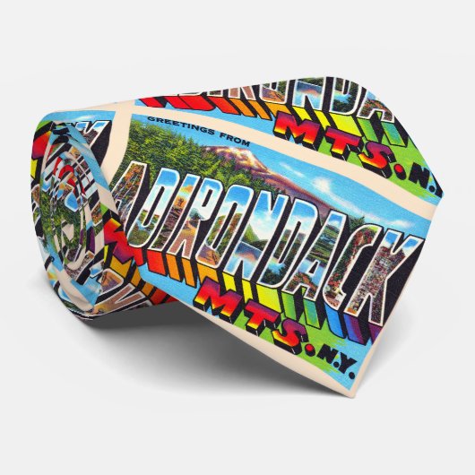 アディロンダックスニューヨークヴィンテージ大レターはがき ネクタイ (ロール)