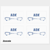 アディロンダックスロック登山クイックドロー 長方形シール (シート)