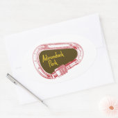 アディロンダックス登山カラビナー 楕円形シール (封筒)