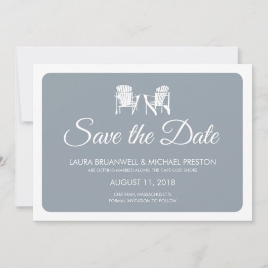 アディロンダックチェアでSave the Date セーブザデート (正面)