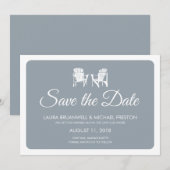 アディロンダックチェアでSave the Date セーブザデート (正面/裏面)