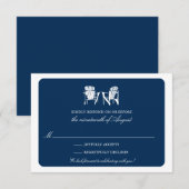 アディロンダックチェアの出欠確認カード 招待状 (正面/裏面)