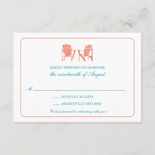 アディロンダックチェアの出欠確認 出欠カード (正面)