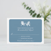 アディロンダックチェアの招待状返信カード, エレガンスウェディングコレクション 出欠カード (スタンド正面)