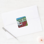 アディロンダックチェアの絵画 スクエアシール (封筒)