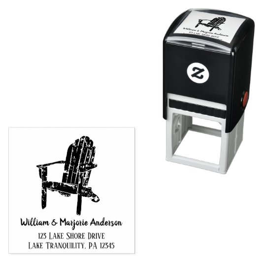 アディロンダックチェアイラストレーション差出人住所 セルフインキングスタンプ (インサイチュ)