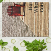 アディロンダックチェアレッドホームはコテージの場所 キッチンタオル (折り畳み)