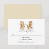 アディロンダックチェアー2脚　出欠返信カード 出欠カード (正面/裏面)