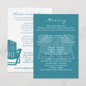 アディロンダックチェア ウェディング 予定表 招待状 (正面/裏面)